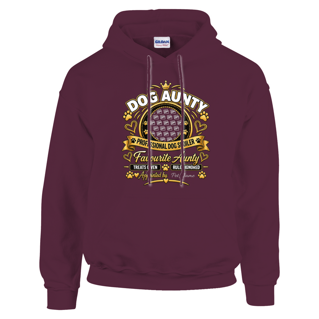 Additional view of Personalised Dog Aunty Classic Hoodie - Custom Dog Photo & Name