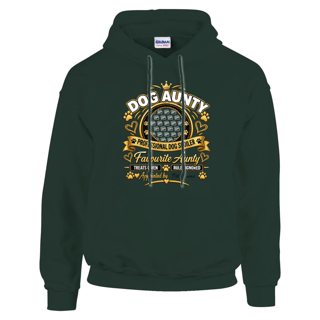 Additional view of Personalised Dog Aunty Classic Hoodie - Custom Dog Photo & Name