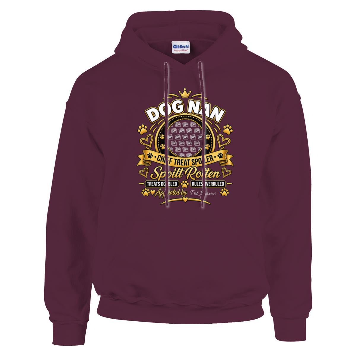 Additional view of Personalised Dog Nan Classic Hoodie - Custom Dog Photo & Name