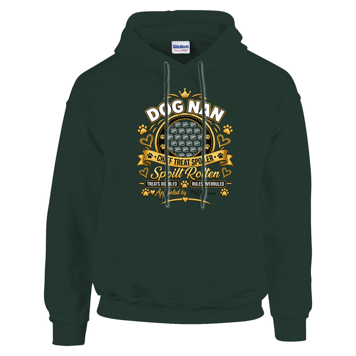 Additional view of Personalised Dog Nan Classic Hoodie - Custom Dog Photo & Name