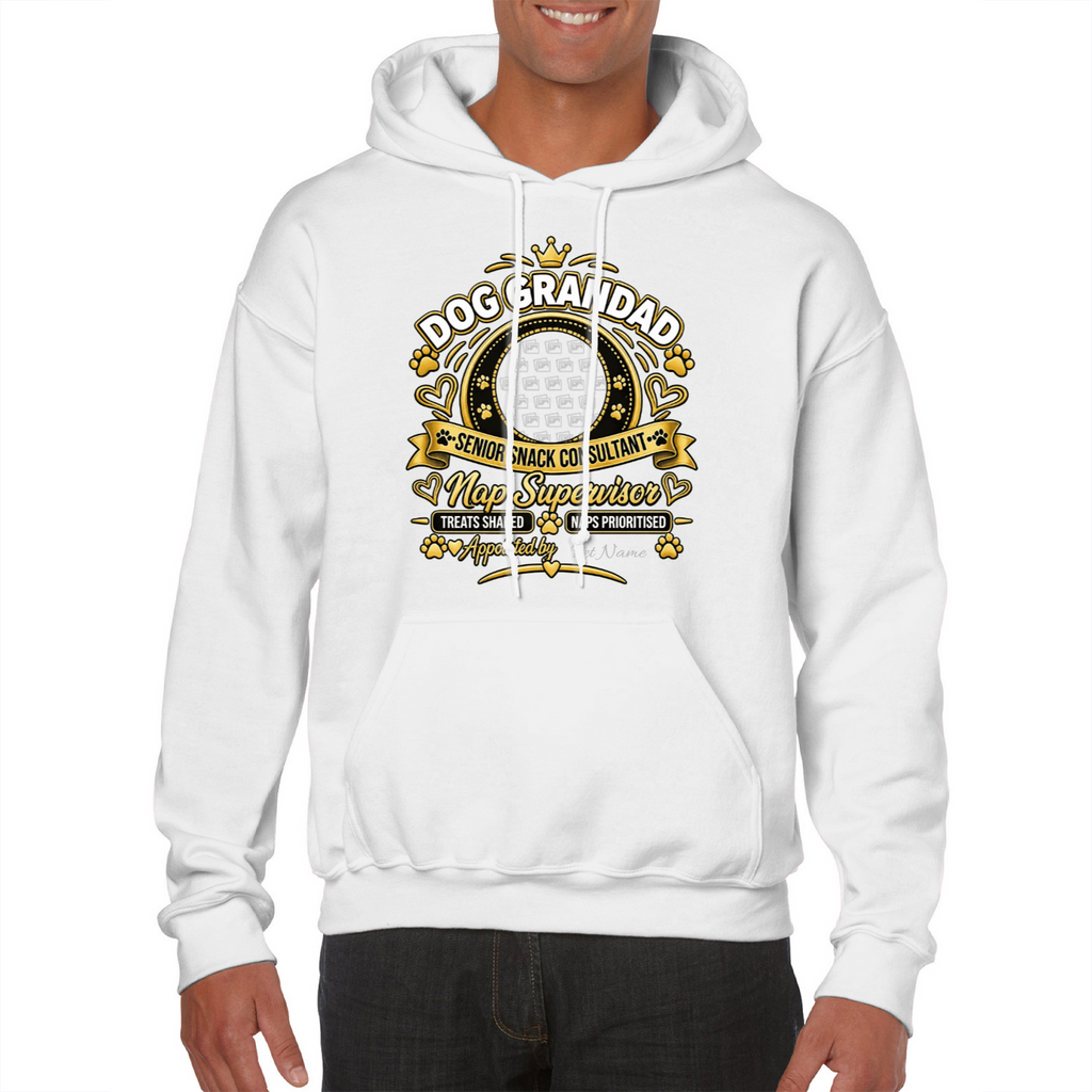 Additional view of Personalised Dog Grandad Classic Hoodie - Custom Dog Photo & Name