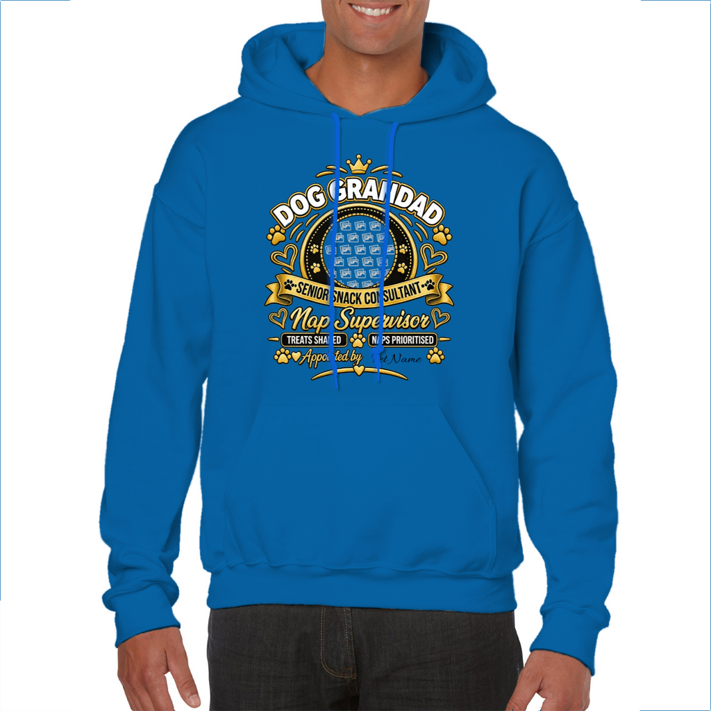 Additional view of Personalised Dog Grandad Classic Hoodie - Custom Dog Photo & Name