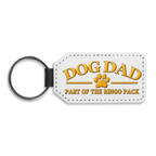 Dog Dad fixed-design faux leather keyring by The Ringo Pack