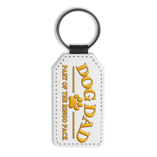 Dog Dad Faux Leather Keyring – Part of The Ringo Pack