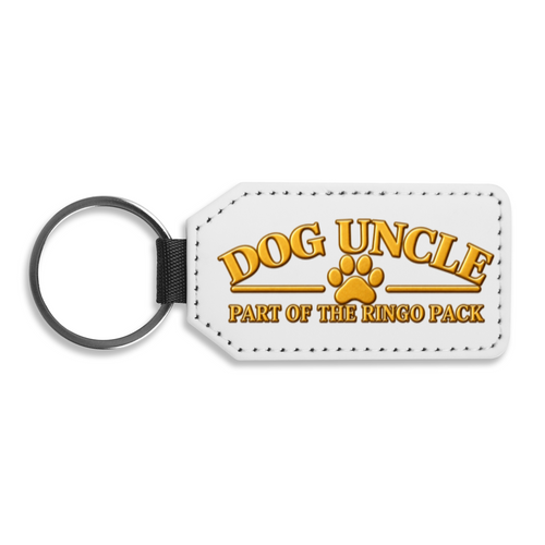 Dog Uncle fixed-design faux leather keyring by The Ringo Pack