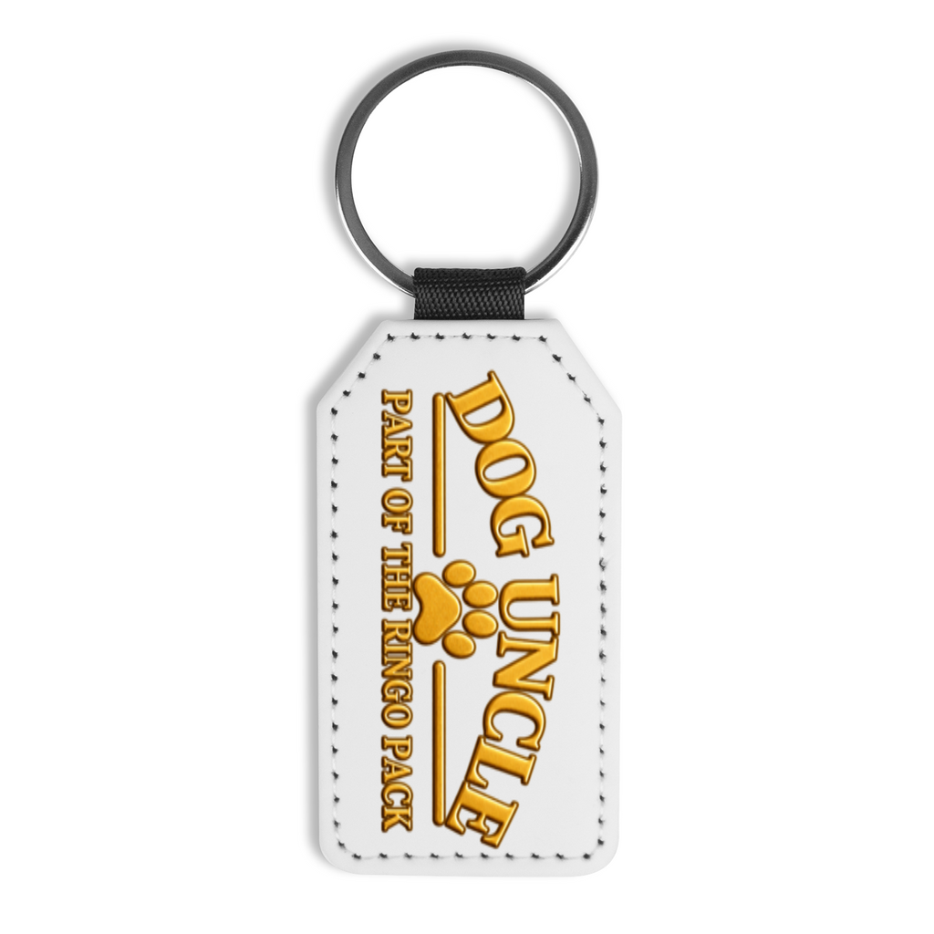 Dog Uncle fixed-design faux leather keyring by The Ringo Pack