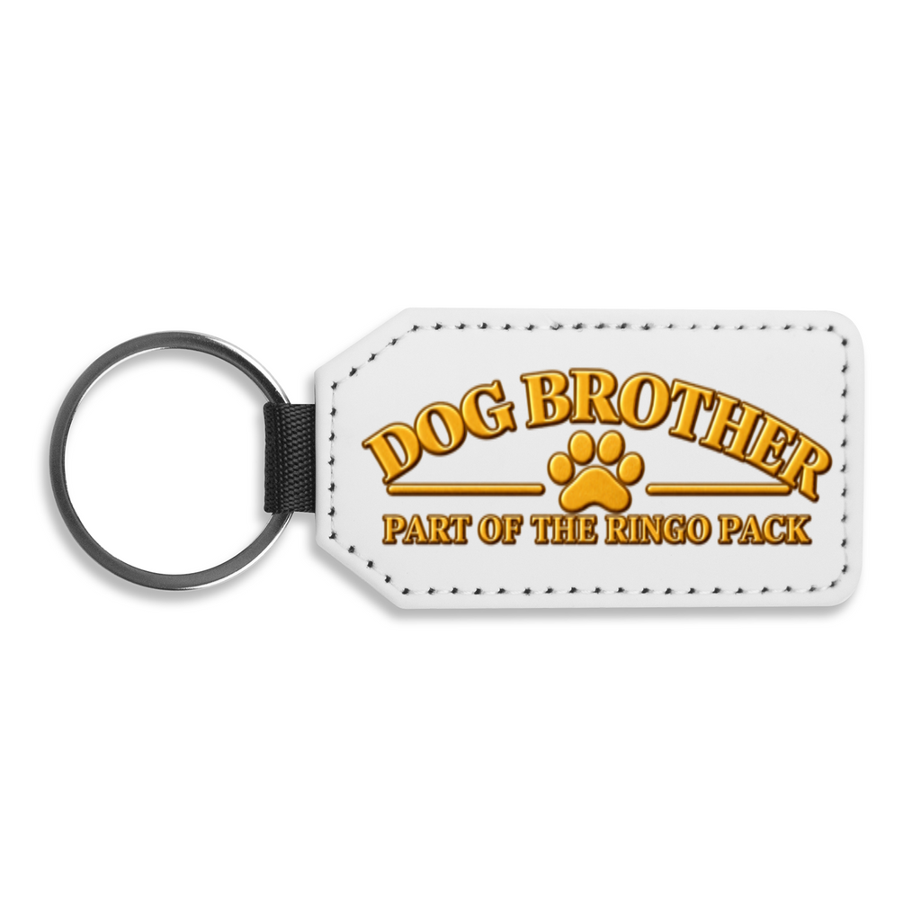 Dog Brother fixed-design faux leather keyring by The Ringo Pack