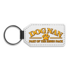 Dog Nan fixed-design faux leather keyring by The Ringo Pack