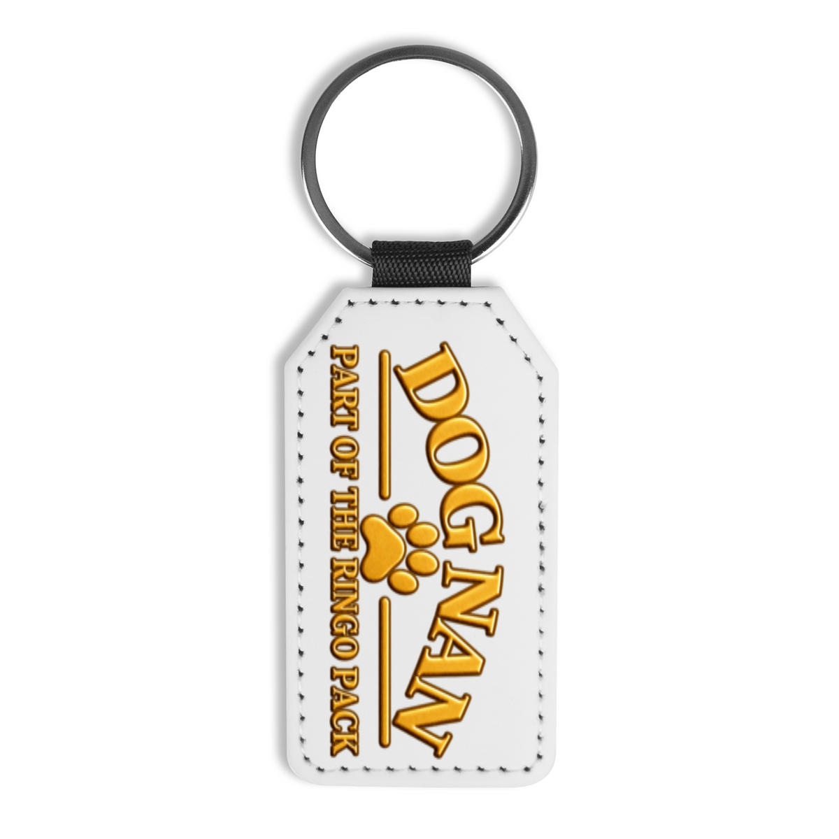 Dog Nan fixed-design faux leather keyring by The Ringo Pack