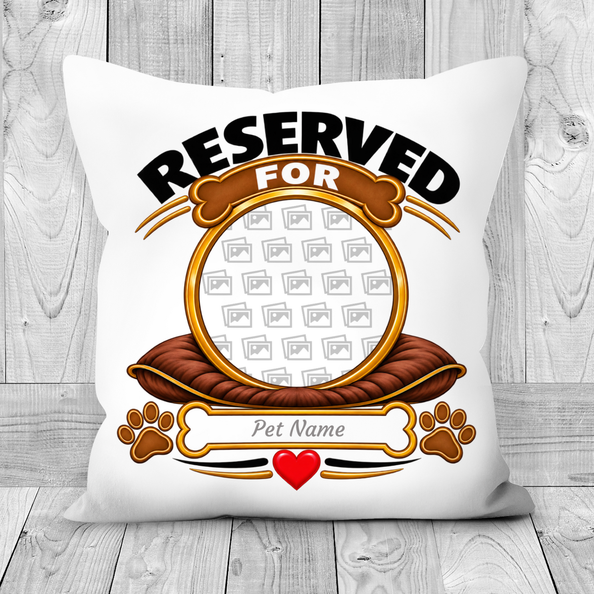 Personalised I Thought I Rescued My Dog Pillow – Male Dog