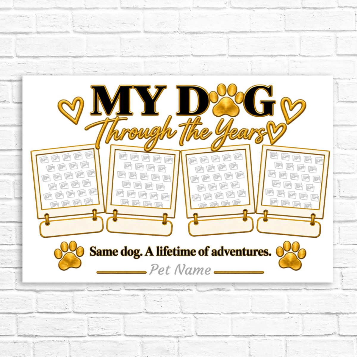 My Dog Through the Years – Personalised 4 Photo Dog Keepsake