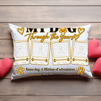 My Dog Through the Years – Personalised 4 Photo Dog Keepsake Pillow