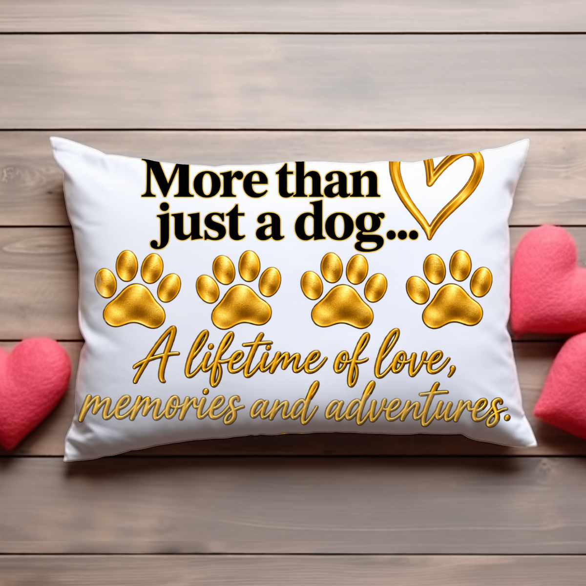My Dog Through the Years – Personalised 4 Photo Dog Keepsake Pillow