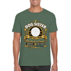 Personalised Dog Sister T-Shirt – Custom Dog Photo & Name Gift