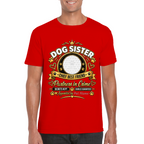 Personalised Dog Sister T-Shirt – Custom Dog Photo & Name Gift