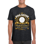 Personalised Dog Sister T-Shirt – Custom Dog Photo & Name Gift