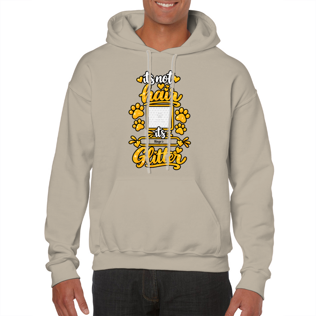 Personalised Dog Glitter Classic Hoodie – Custom Dog Photo & Name
