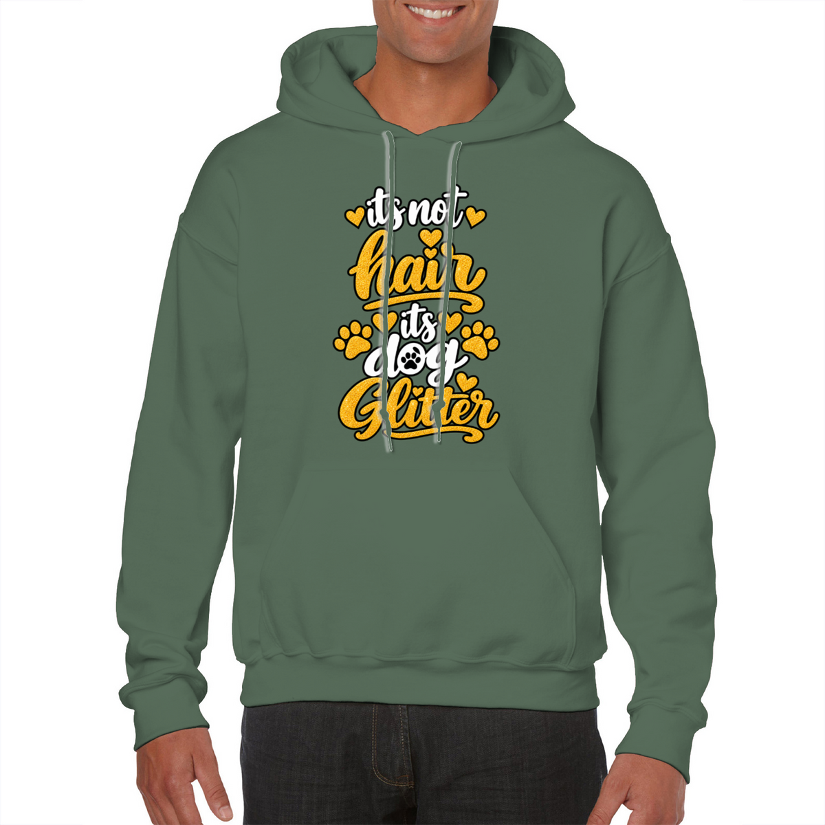 It’s Not Hair, It’s Dog Glitter Classic Hoodie