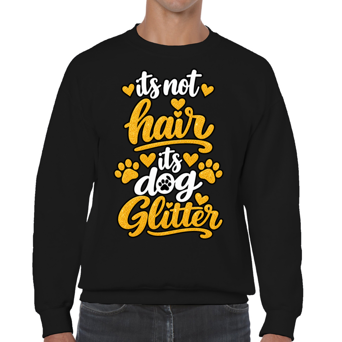 It’s Not Hair, It’s Dog Glitter Classic Sweatshirt