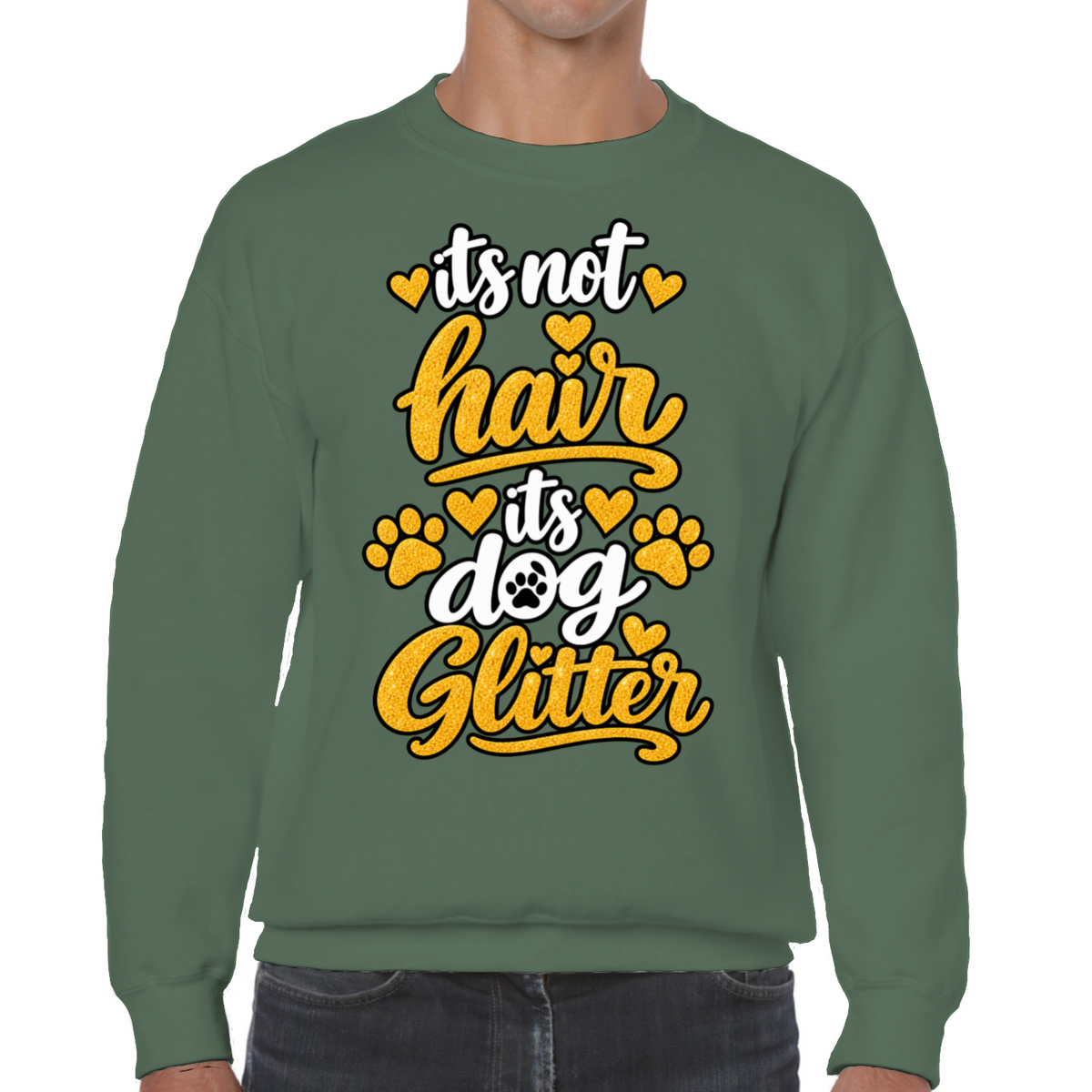 It’s Not Hair, It’s Dog Glitter Classic Sweatshirt
