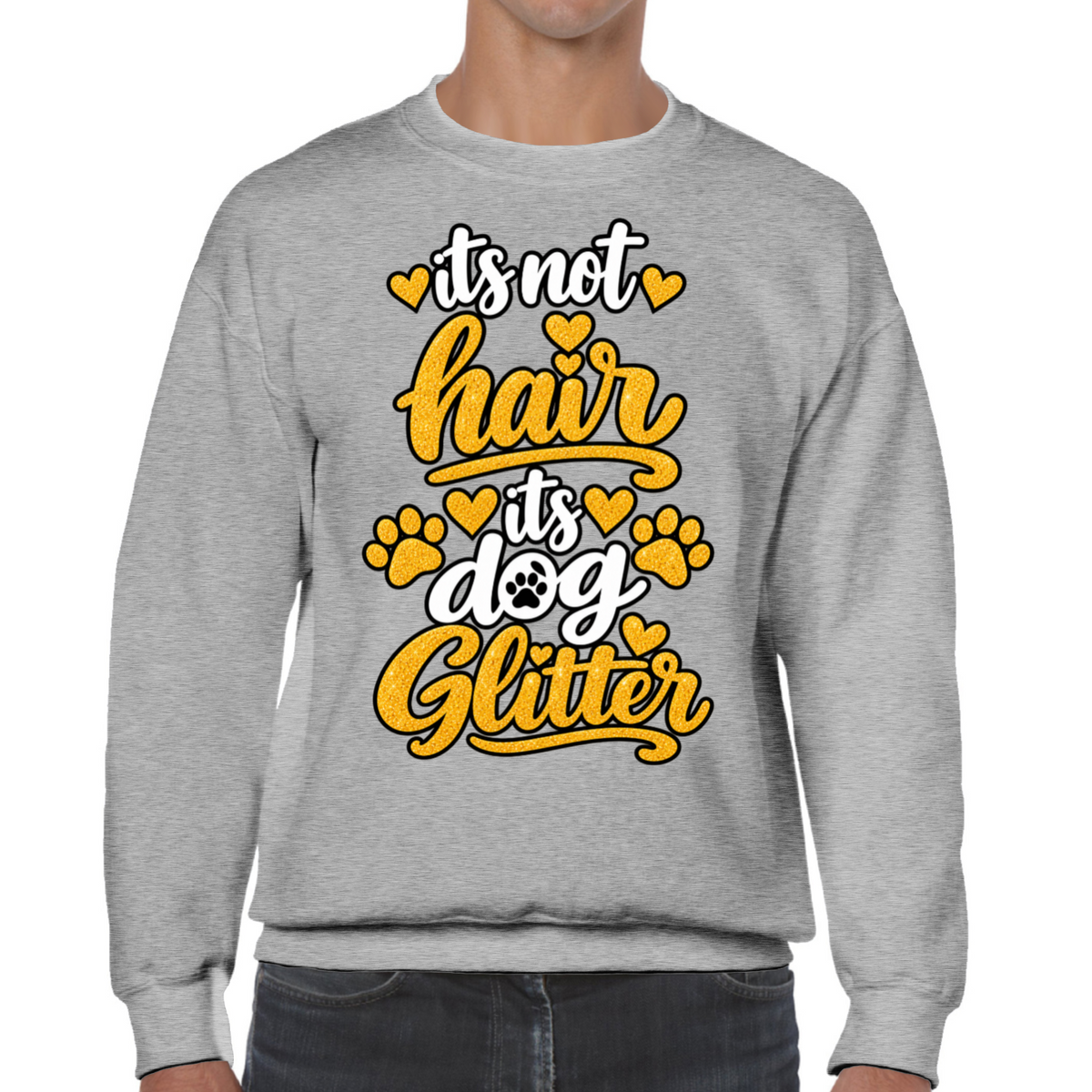 It’s Not Hair, It’s Dog Glitter Classic Sweatshirt