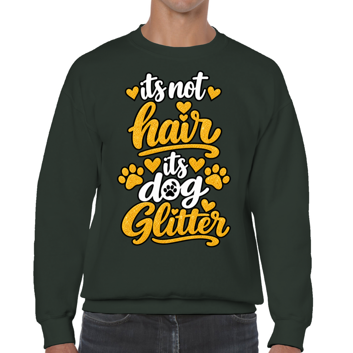 It’s Not Hair, It’s Dog Glitter Classic Sweatshirt