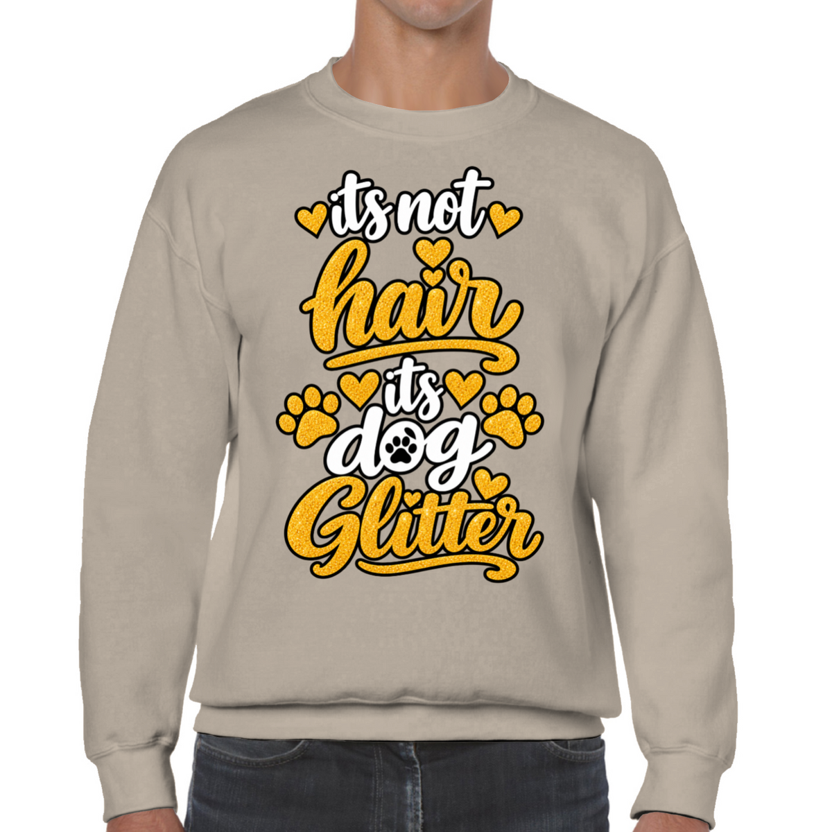 It’s Not Hair, It’s Dog Glitter Classic Sweatshirt