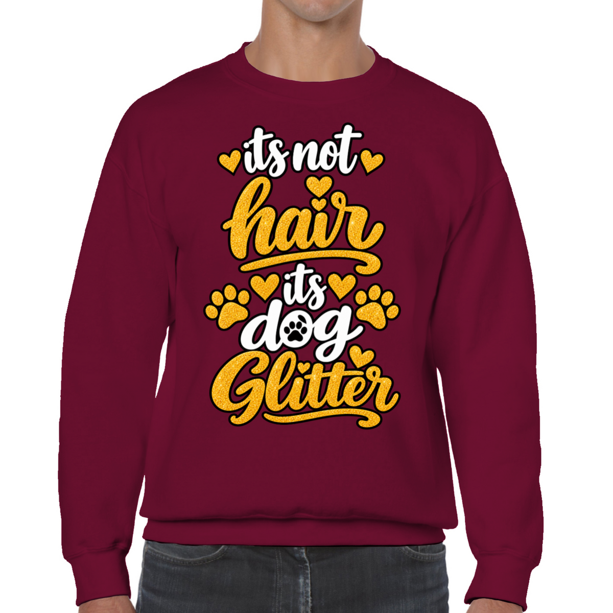It’s Not Hair, It’s Dog Glitter Classic Sweatshirt