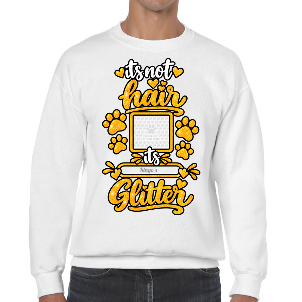 Personalised Dog Glitter Classic Sweatshirt – Custom Dog Photo & Name