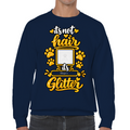 Personalised Dog Glitter Classic Sweatshirt with custom dog photo and name
