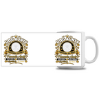Personalised Dog Aunty 15oz mug showing wraparound custom dog photo design