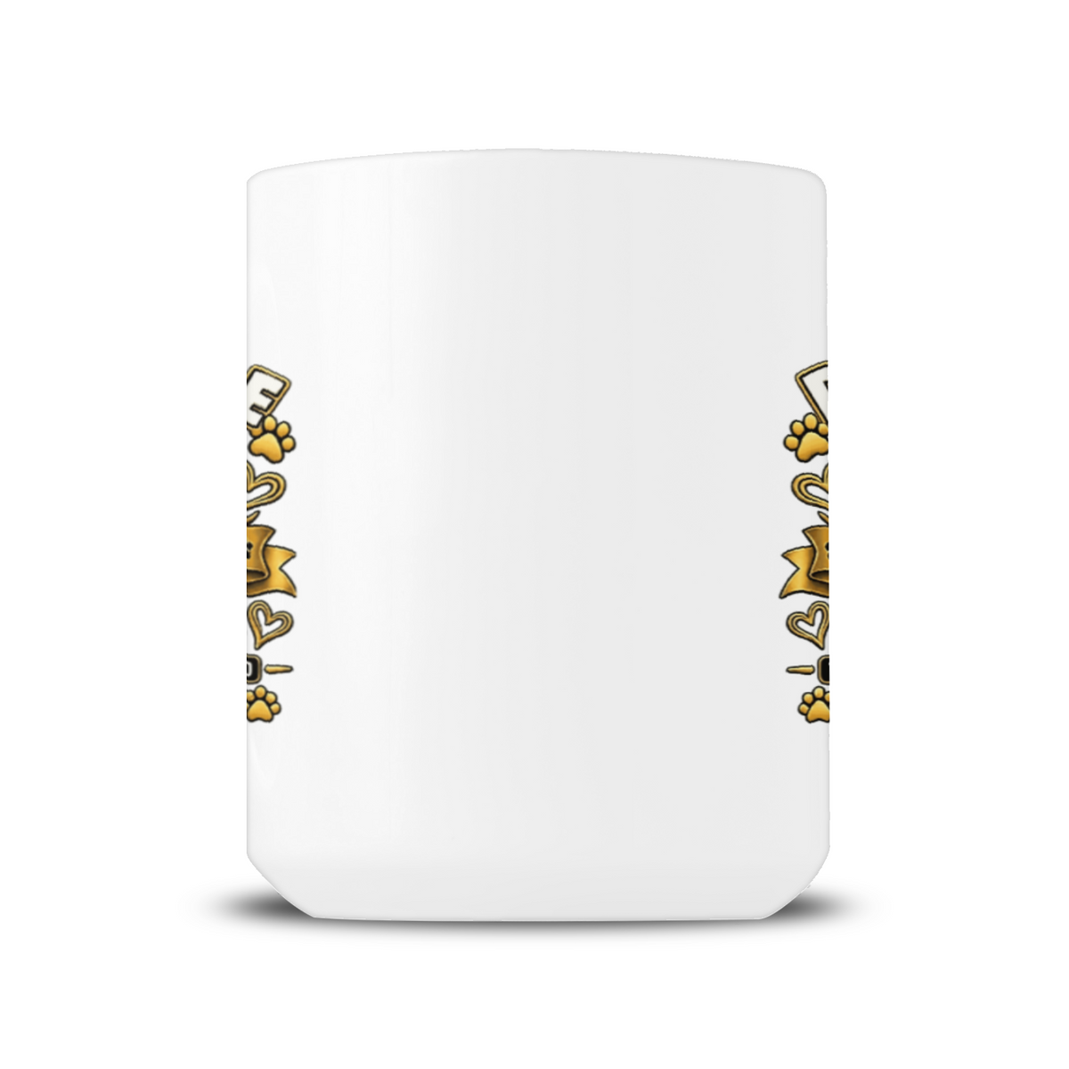 Personalised Dog Uncle 15oz mug side view showing wraparound design