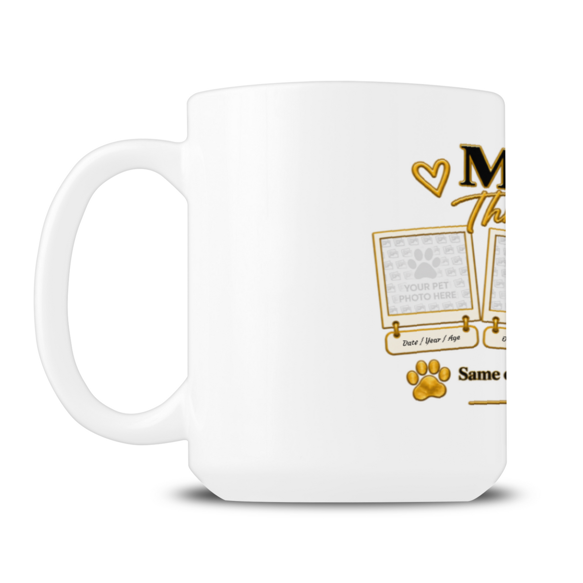 Personalised Pet Memorial mug with custom pet photo and name