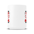 Personalised Small Dog Big Attitude 15oz mug side view showing printed design