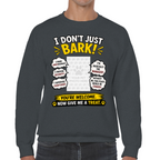 Personalised I Don't Just Bark Sweatshirt – Custom Dog Photo & Name Gift