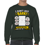 Personalised I Don't Just Bark Sweatshirt – Custom Dog Photo & Name Gift