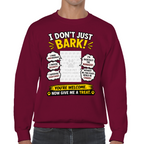 Personalised I Don't Just Bark Sweatshirt – Custom Dog Photo & Name Gift