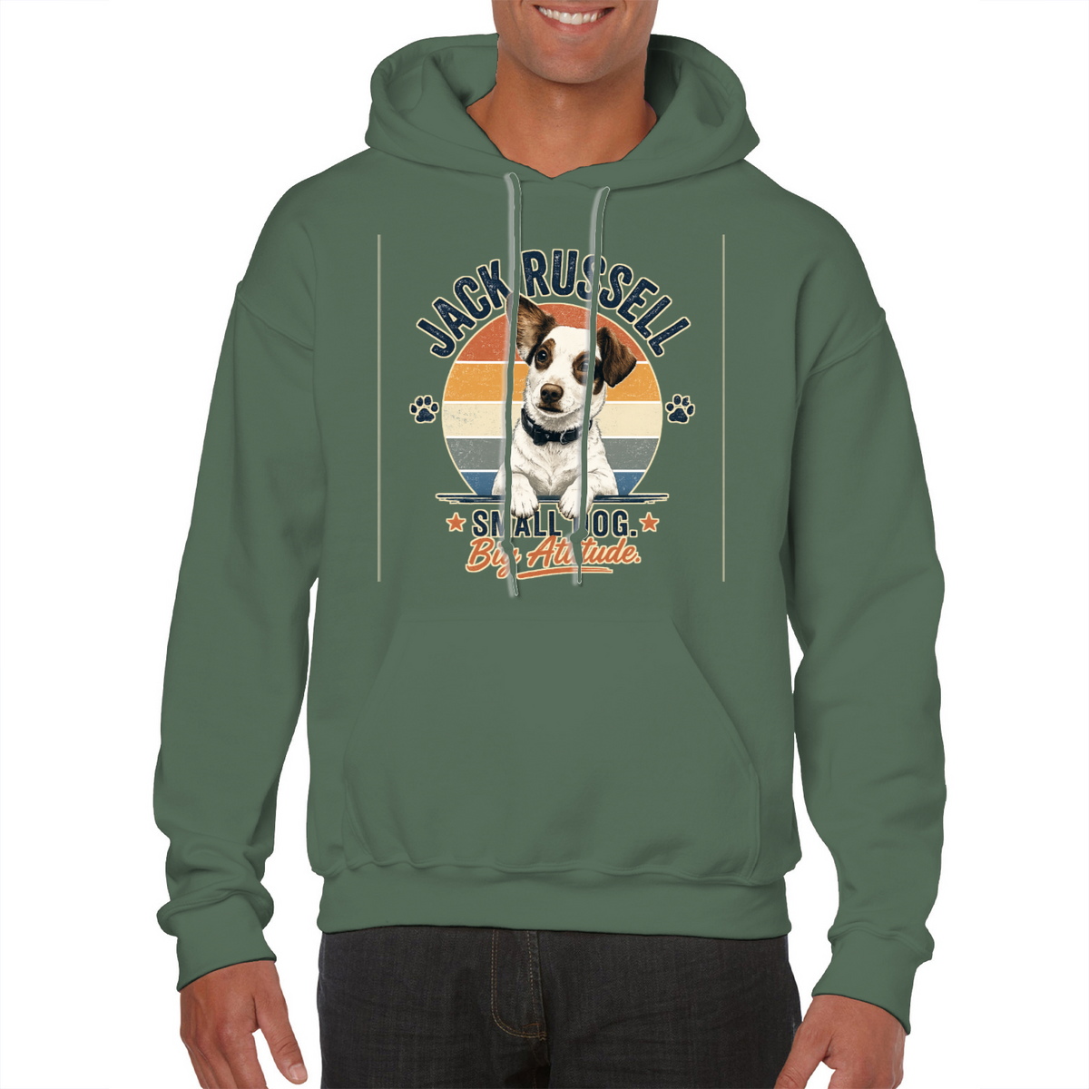 Jack Russell Small Dog Big Attitude Hoodie – Funny Dog Lover Gift