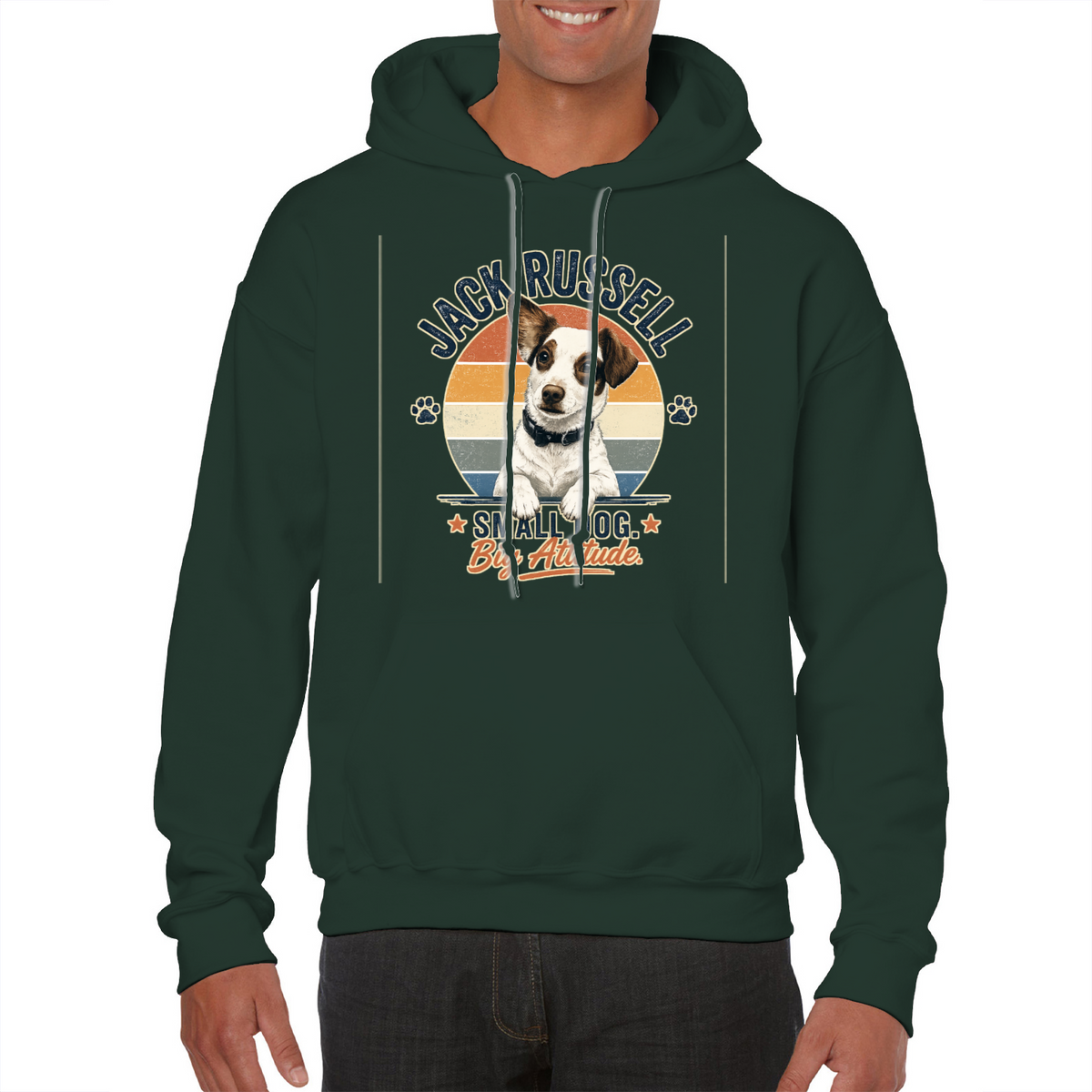 Jack Russell Small Dog Big Attitude Hoodie – Funny Dog Lover Gift