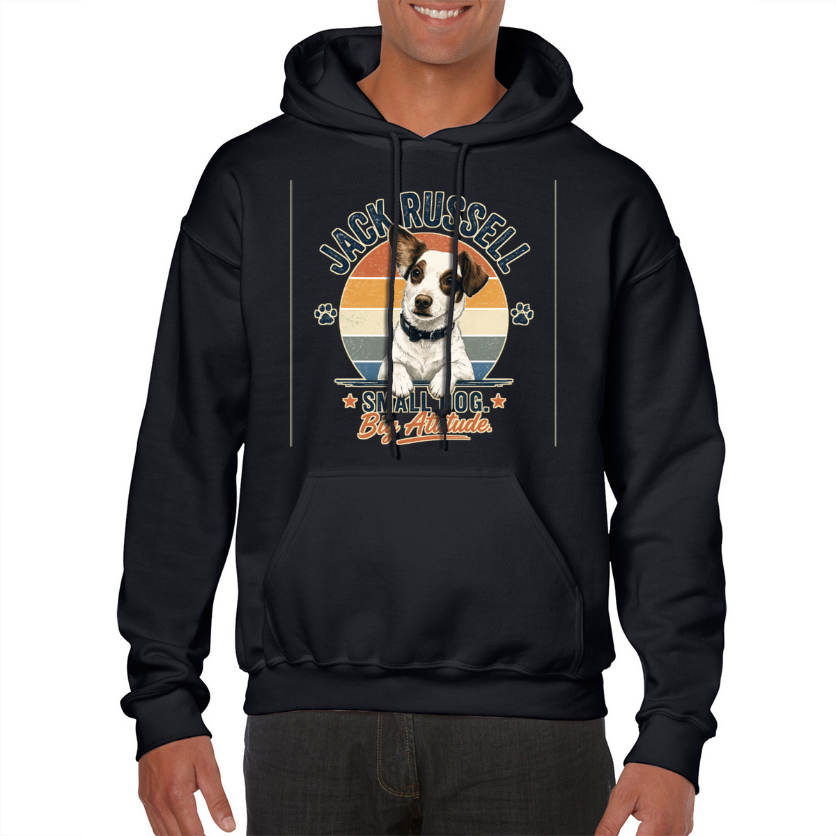 Jack Russell Small Dog Big Attitude Hoodie – Funny Dog Lover Gift
