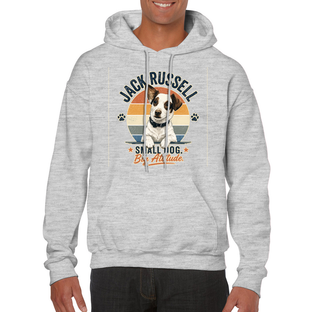 Jack Russell Small Dog Big Attitude Hoodie – Funny Dog Lover Gift