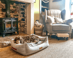 The Highclere Luxury Memory Foam Bolster Dog Bed