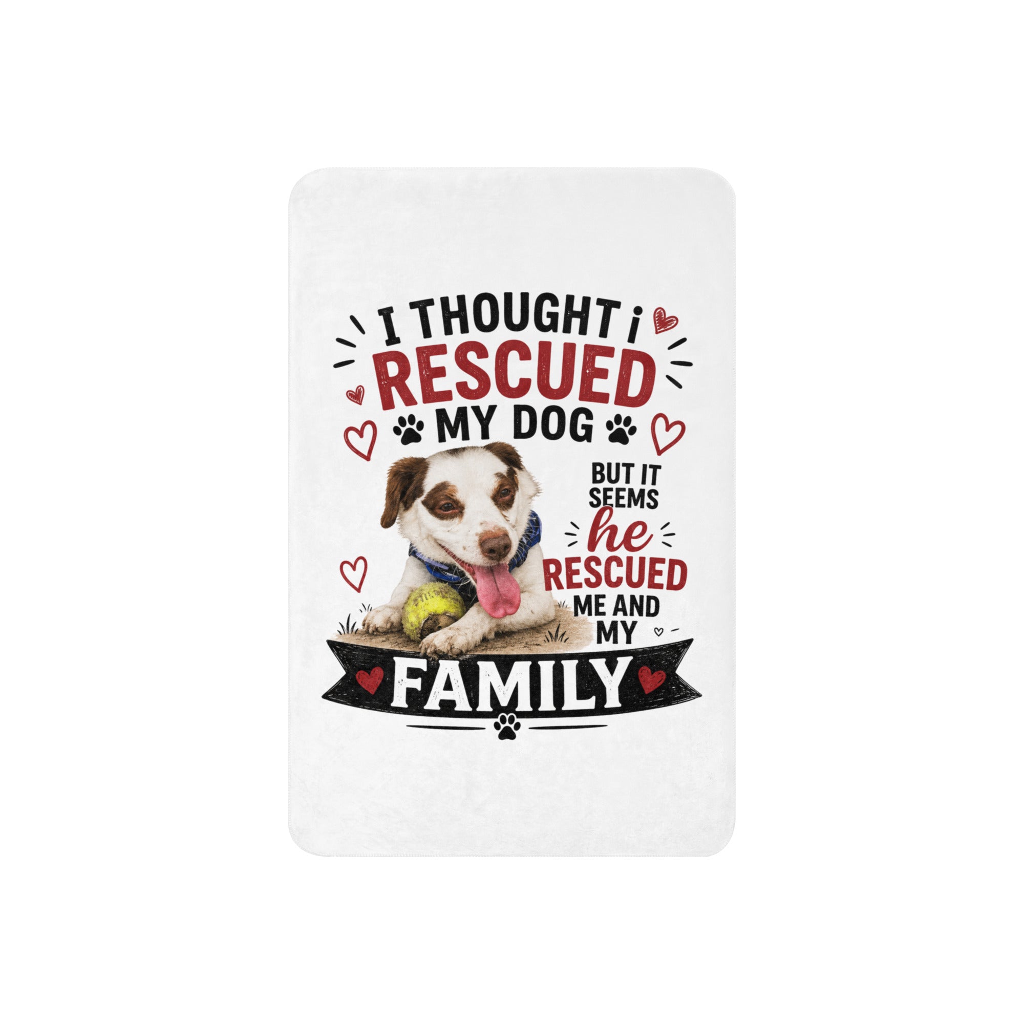 Rescued me collection Sherpa blanket Over view