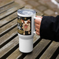 Dog Glitter Travel Mug with Handle – Funny Dog Lover Gift