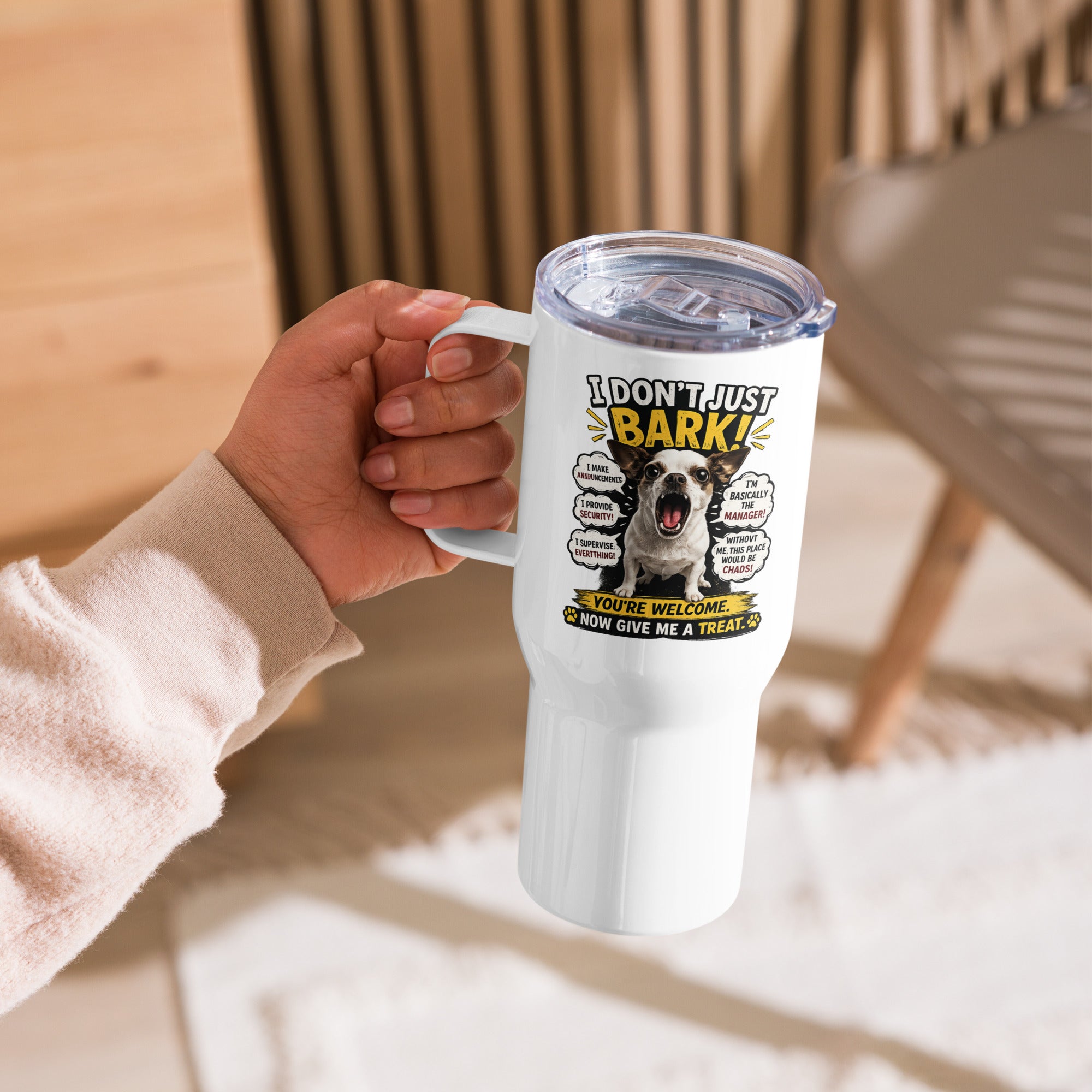 I Don't Just Bark Travel Mug – Funny Gift for Dog Lovers