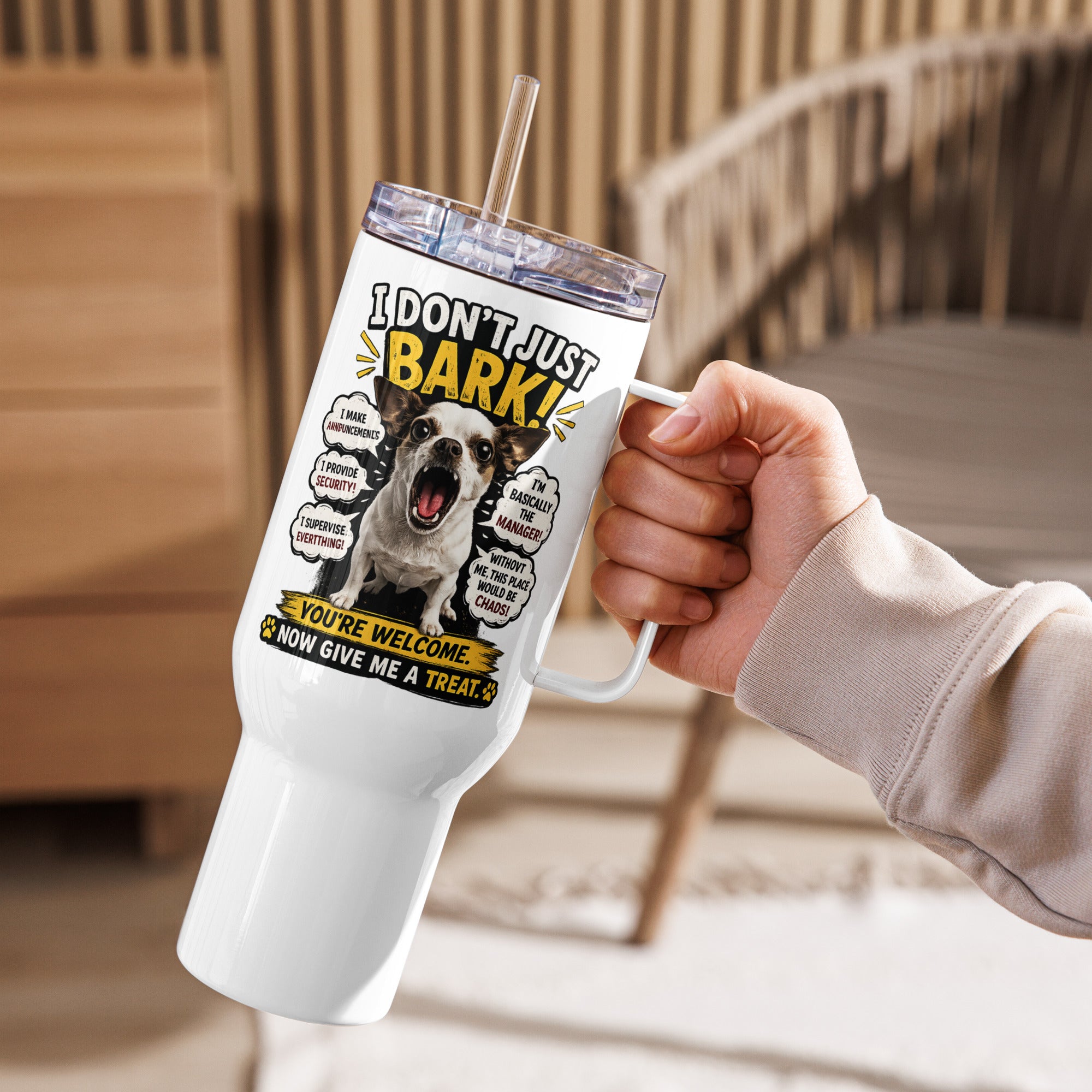 I Don't Just Bark Travel Mug – Funny Gift for Dog Lovers
