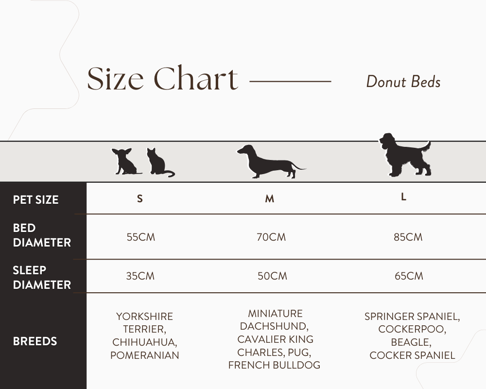 The Balmoral Luxury Herringbone Calming Donut Dog Bed