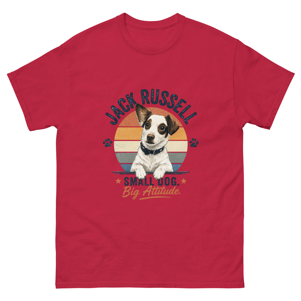 Cardinal front view - Jack Russell Small Dog Big Attitude T-Shirt - Funny Gift for Dog Lovers