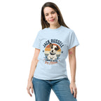 Light blue front view - Jack Russell Small Dog Big Attitude T-Shirt - Funny Gift for Dog Lovers