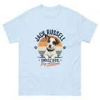 Light blue front view - Jack Russell Small Dog Big Attitude T-Shirt - Funny Gift for Dog Lovers